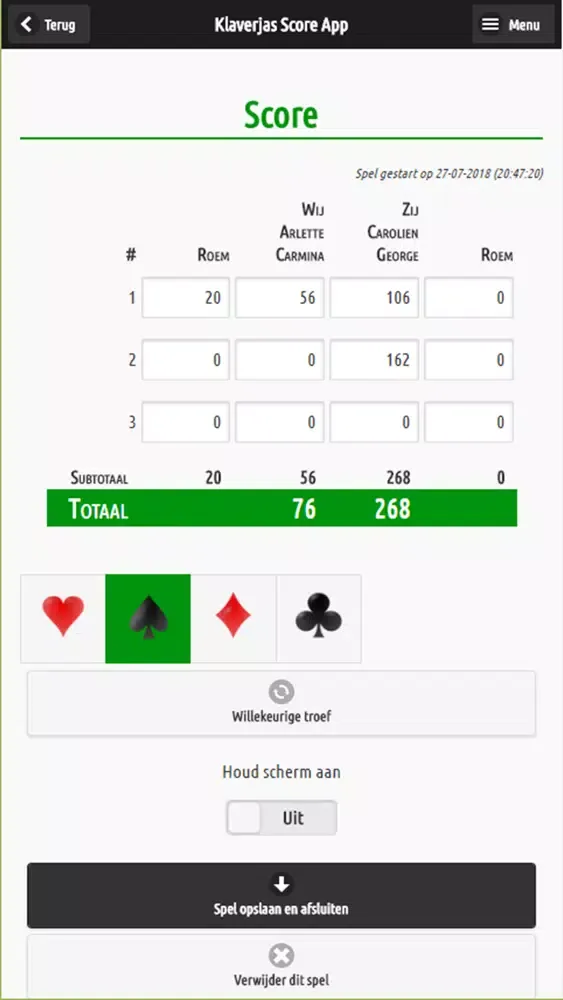Klaverjas Score App应用截图
