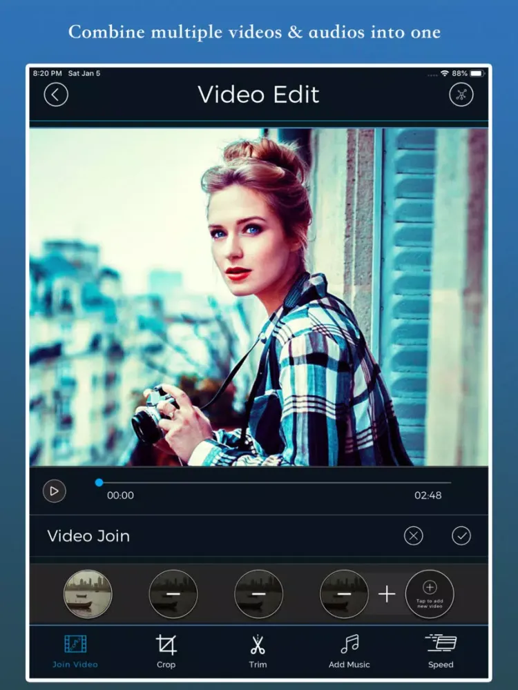 Video Joiner & Editor iPad  Screenshots