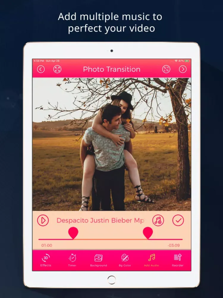 Video Maker Photo With Songs iPad  स्क्रीनशॉट