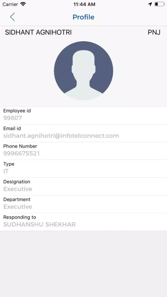 Ảnh chụp màn hình của Infodart Attendance Management