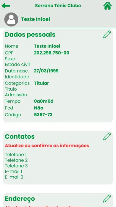Capturas de pantalla de Serrano Tênis Clube - Lages