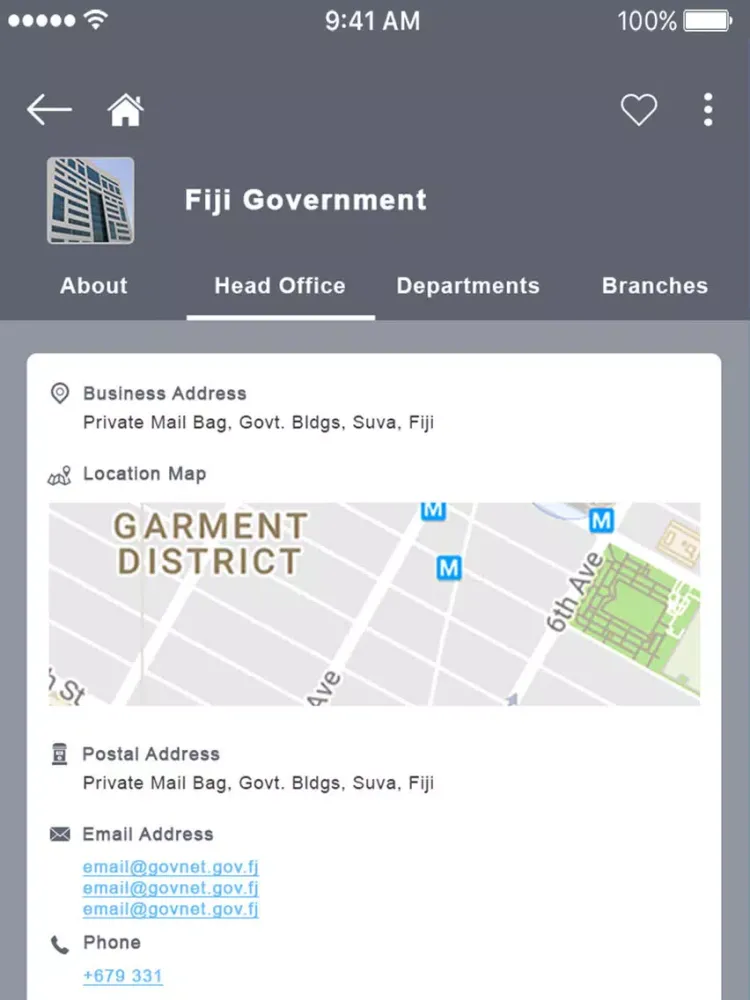 Screenshot di Info Fiji iPad 