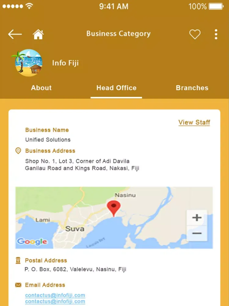 Screenshot di Info Fiji iPad 