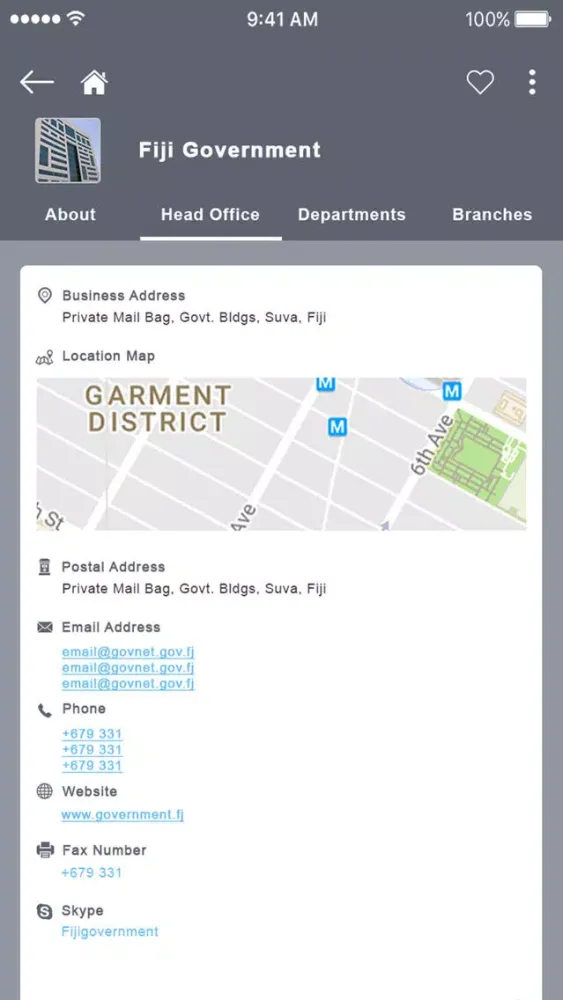 Screenshot di Info Fiji