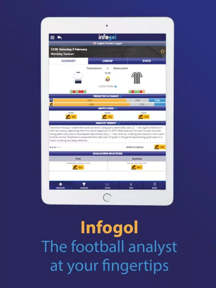 Zrzuty ekranu Infogol – Expected Goals App iPad 