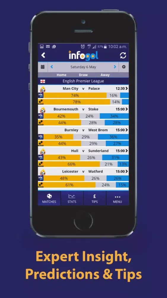 Zrzuty ekranu Infogol – Expected Goals App