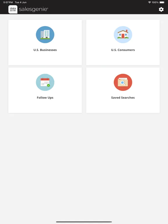 Data Axle Salesgenie iPad  Screenshots