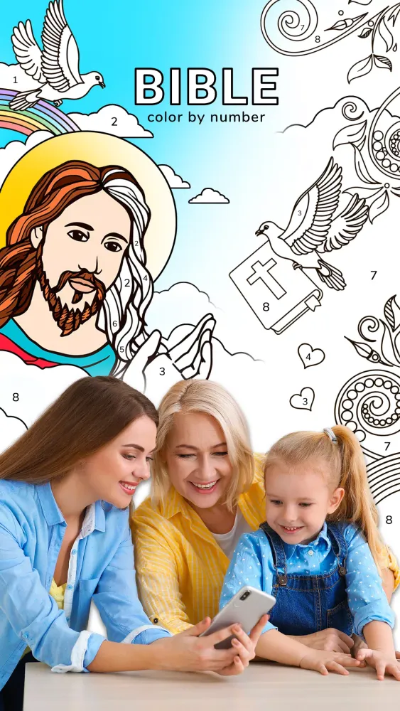 Capturas de pantalla de Bible Coloring Book by Number
