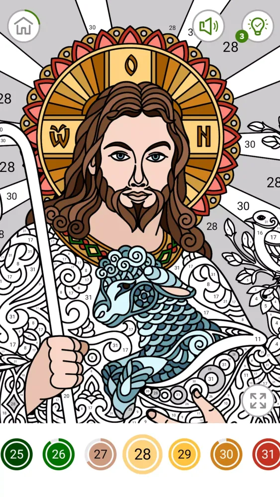 Capturas de pantalla de Bible Coloring Book by Number