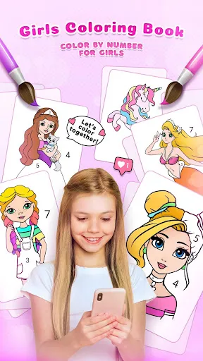 Capturas de pantalla de Girls Coloring Book for Girls