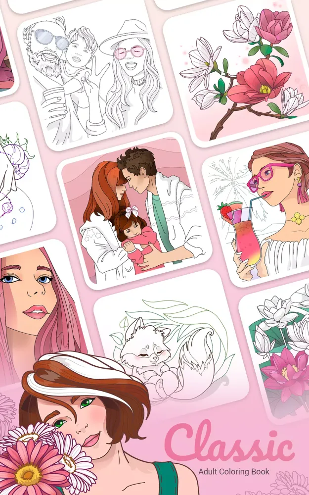 Classic Adult Coloring Book Screenshots