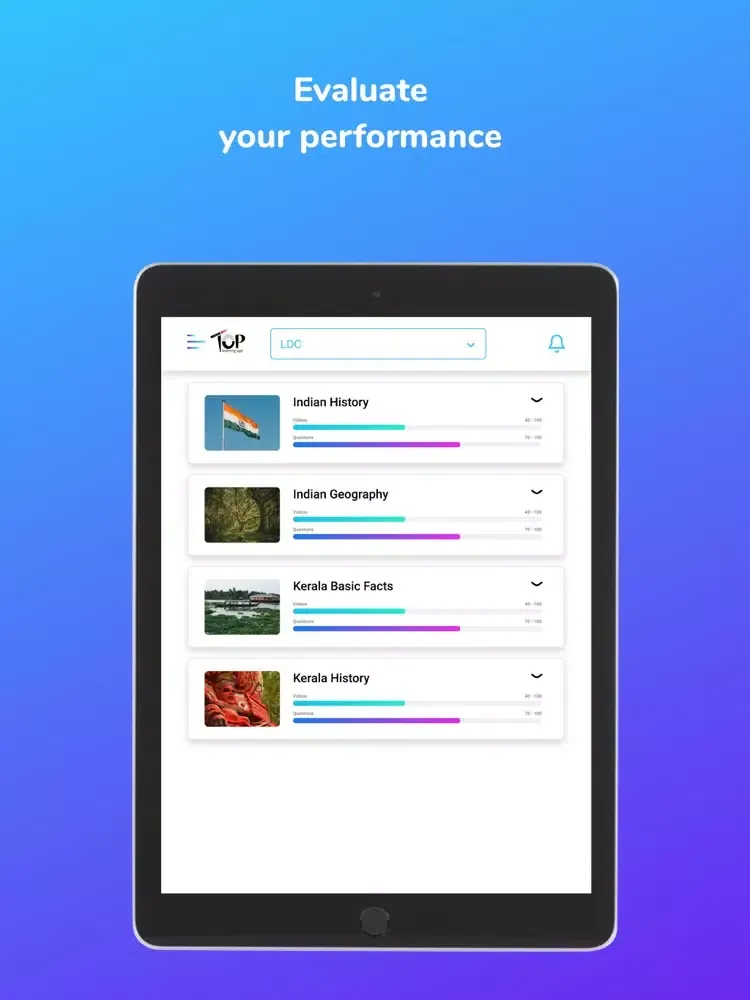 تصاویر TOP - Kerala PSC Learning app iPad 