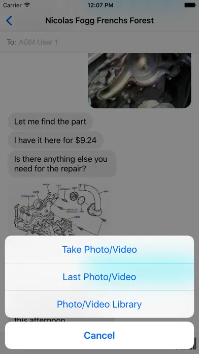 Tangkapan skrin Microcat Messenger