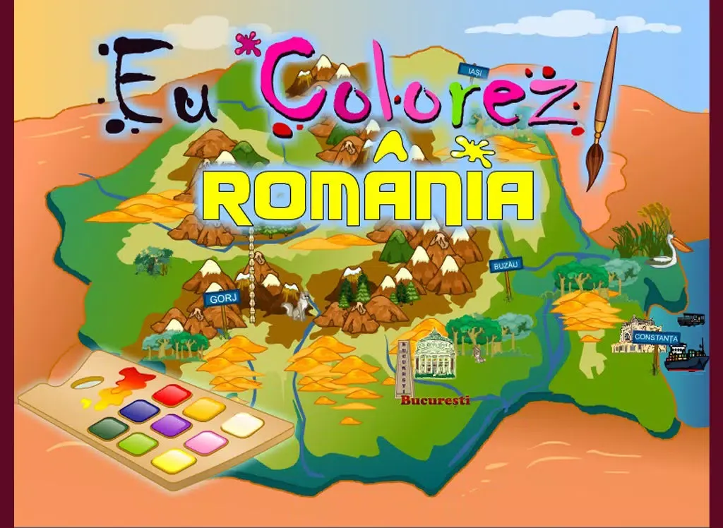 Zrzuty ekranu Eu descopar ROMANIA colorand-o iPad 