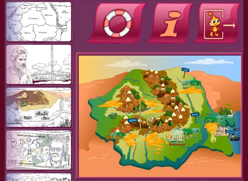 Zrzuty ekranu Eu descopar ROMANIA colorand-o iPad 