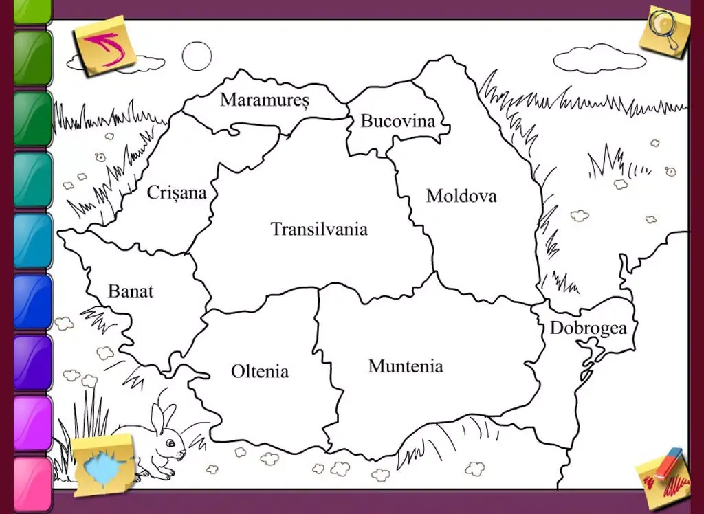 Zrzuty ekranu Eu descopar ROMANIA colorand-o iPad 