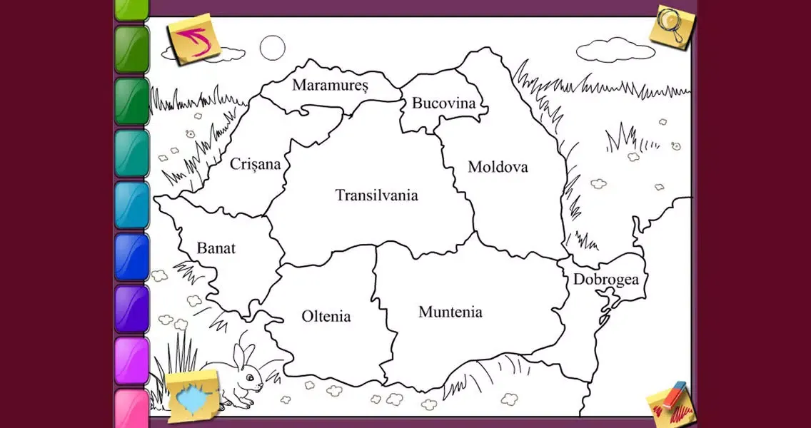 Zrzuty ekranu Eu descopar ROMANIA colorand-o