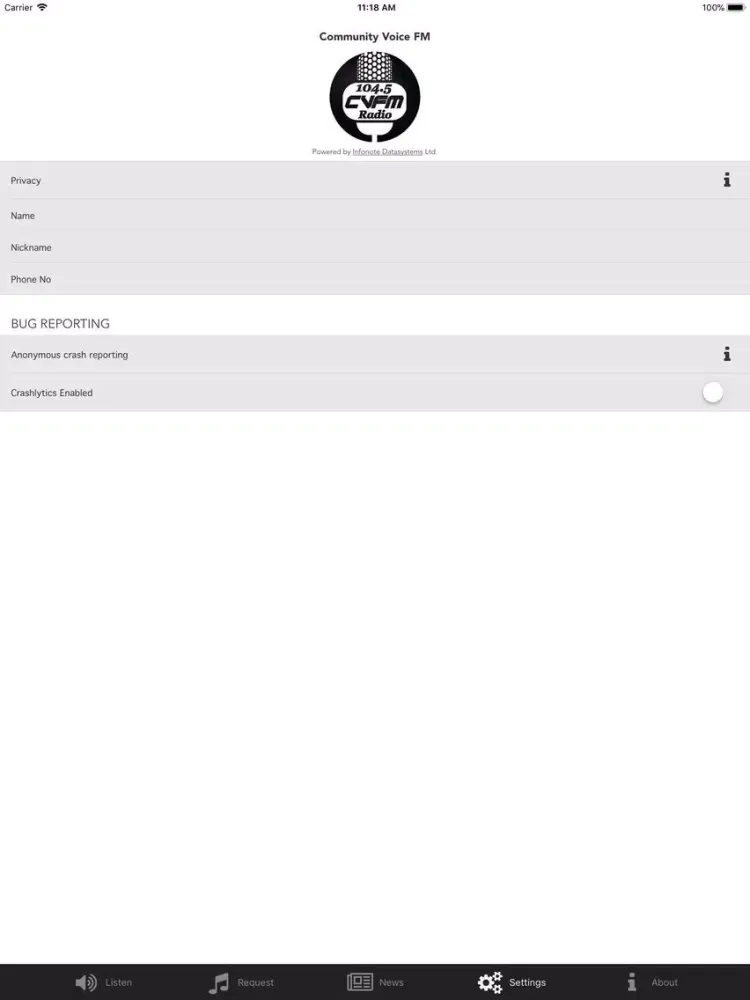 Community Voice FM iPad  স্ক্রিনশট