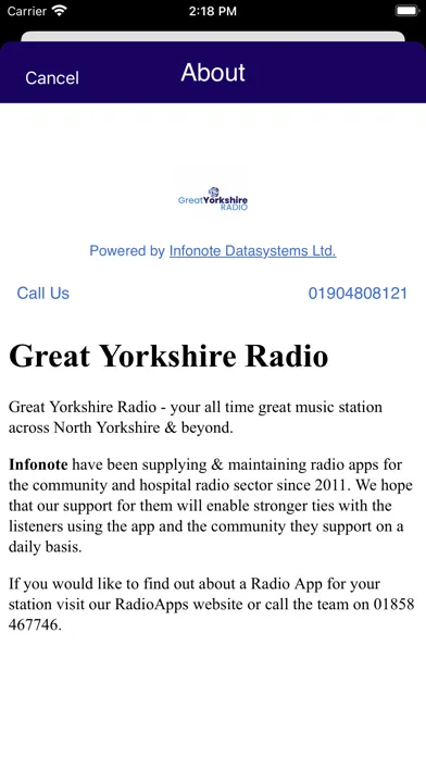 Great Yorkshire Radio应用截图