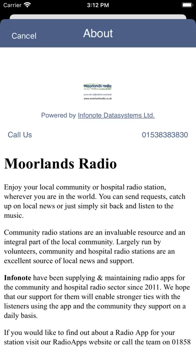 Moorlands Radio Ekran Görüntüleri