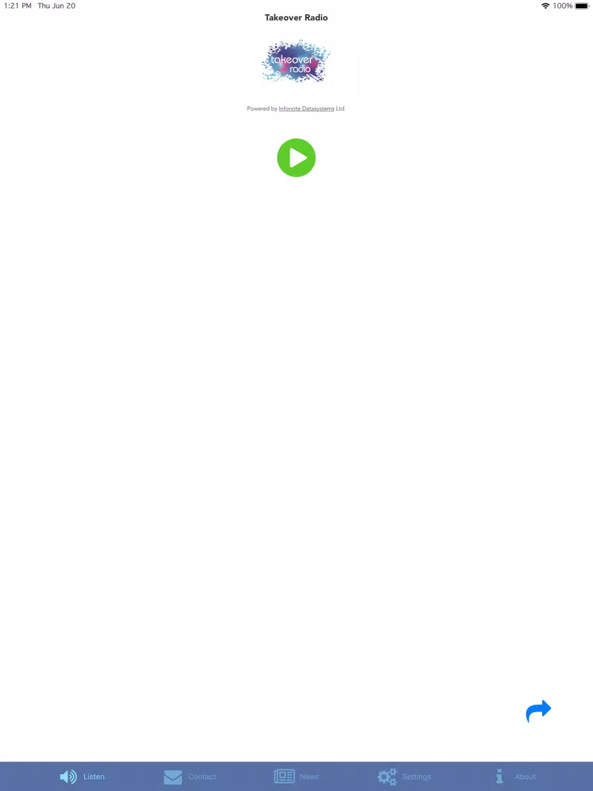 ภาพหน้าจอของ Take Over Radio iPad 