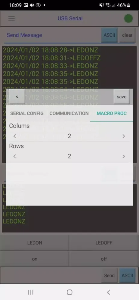Capturas de pantalla de serial port tool
