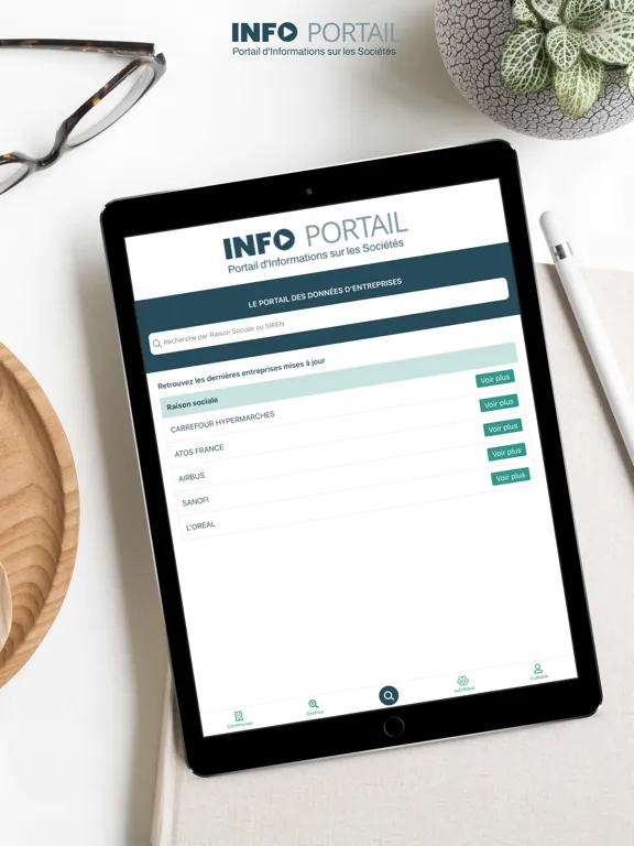Tangkapan skrin Info Portail iPad 