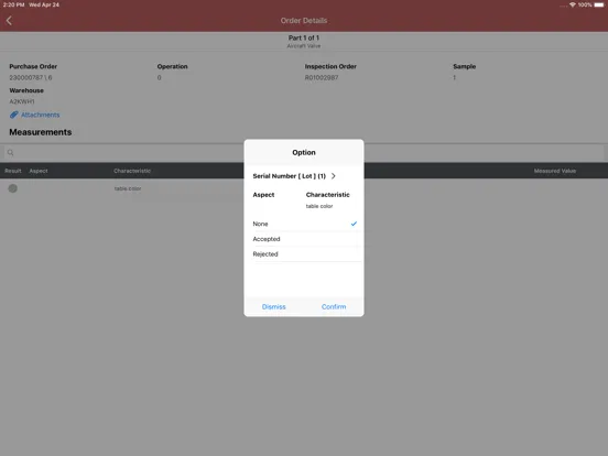 Infor LN Quality Inspections iPad 應用截圖