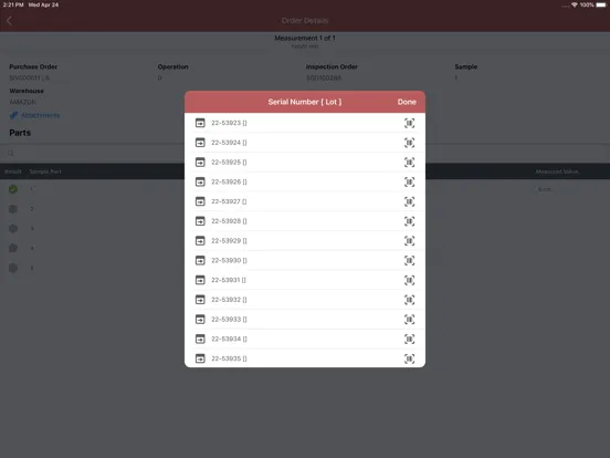 Infor LN Quality Inspections iPad 應用截圖