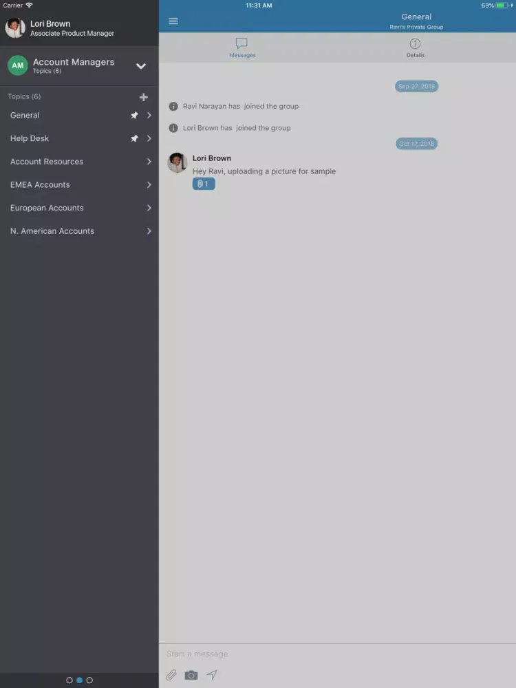 Infor Chat iPad 应用截图