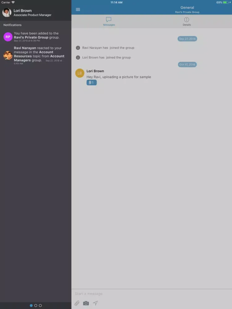 Infor Chat iPad 应用截图