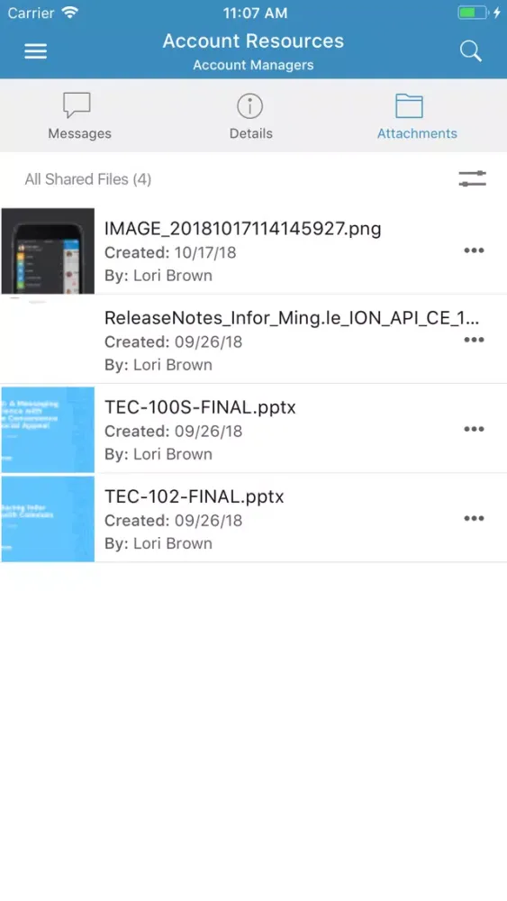 Infor Chat应用截图
