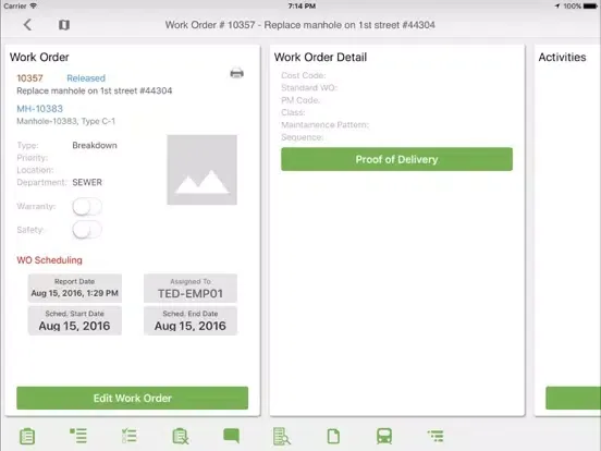 Скриншоты EAM Mobile for Manufacture iPad 