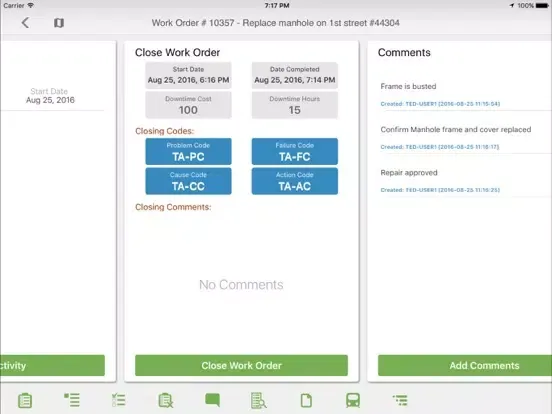 Скриншоты EAM Mobile for Manufacture iPad 