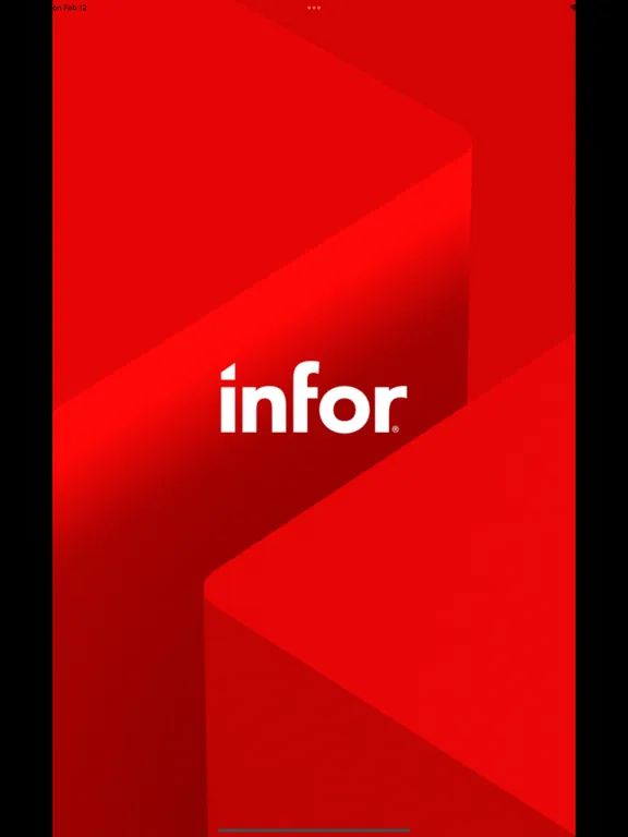 Tangkapan layar Infor Events iPad 