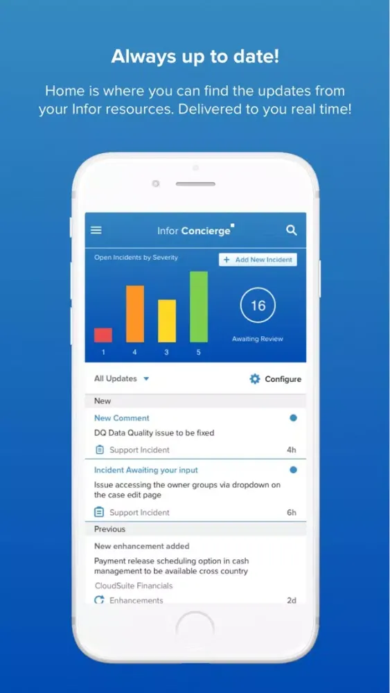 ภาพหน้าจอของ Infor Concierge