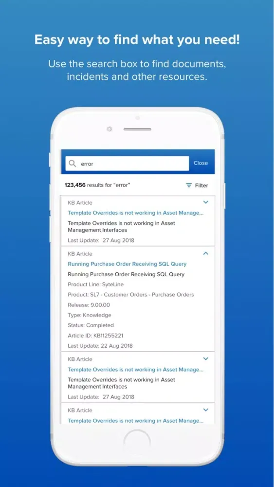 ภาพหน้าจอของ Infor Concierge