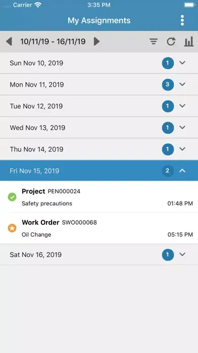 Capturas de pantalla de Infor LN Resource Assignments