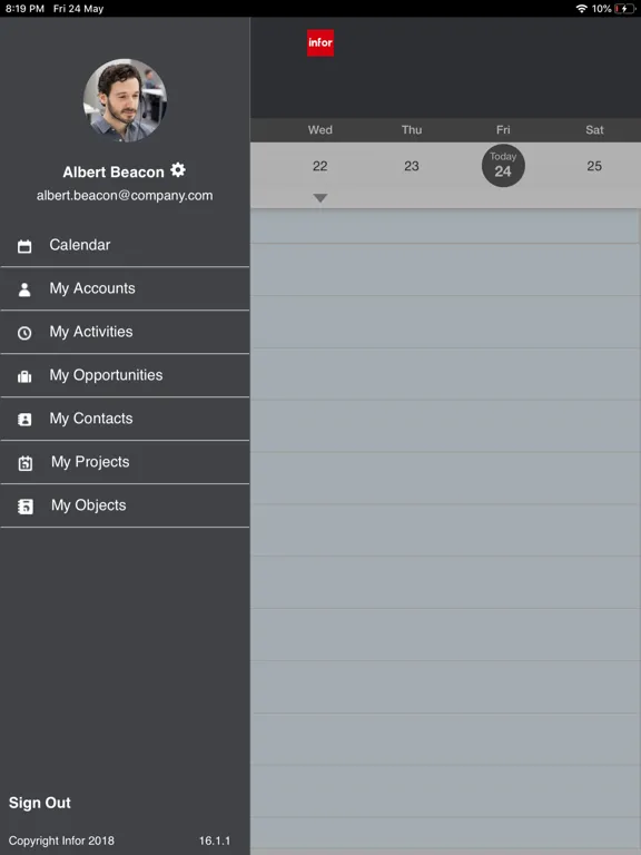 Infor M3 CLM iPad  스크린샷