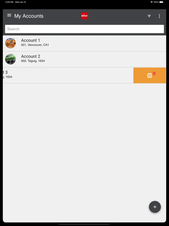 Infor M3 CLM Cloud iPad  Screenshots