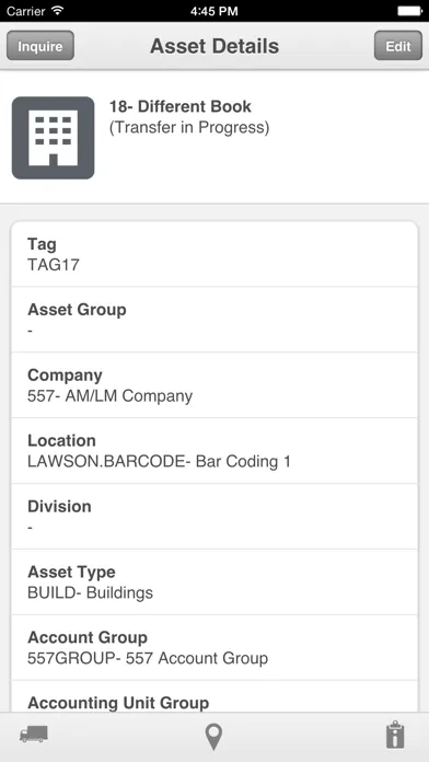 Screenshot di Infor Lawson Mobile Assets