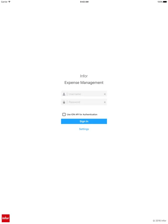 ภาพหน้าจอของ Infor Expense Management iPad 
