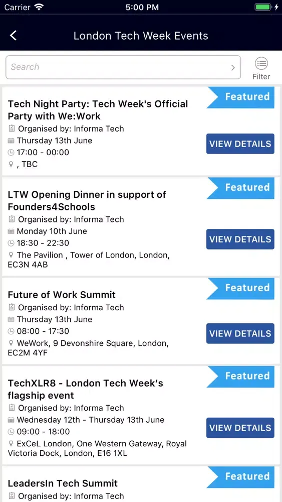 London Tech Week 스크린샷