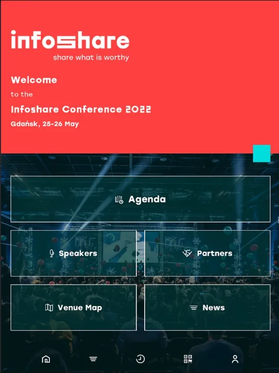 Tangkapan skrin Infoshare iPad 