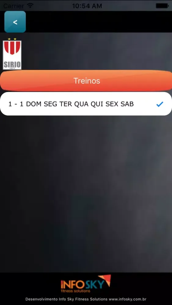 Zrzuty ekranu Mobile Aluno Clube Sirio