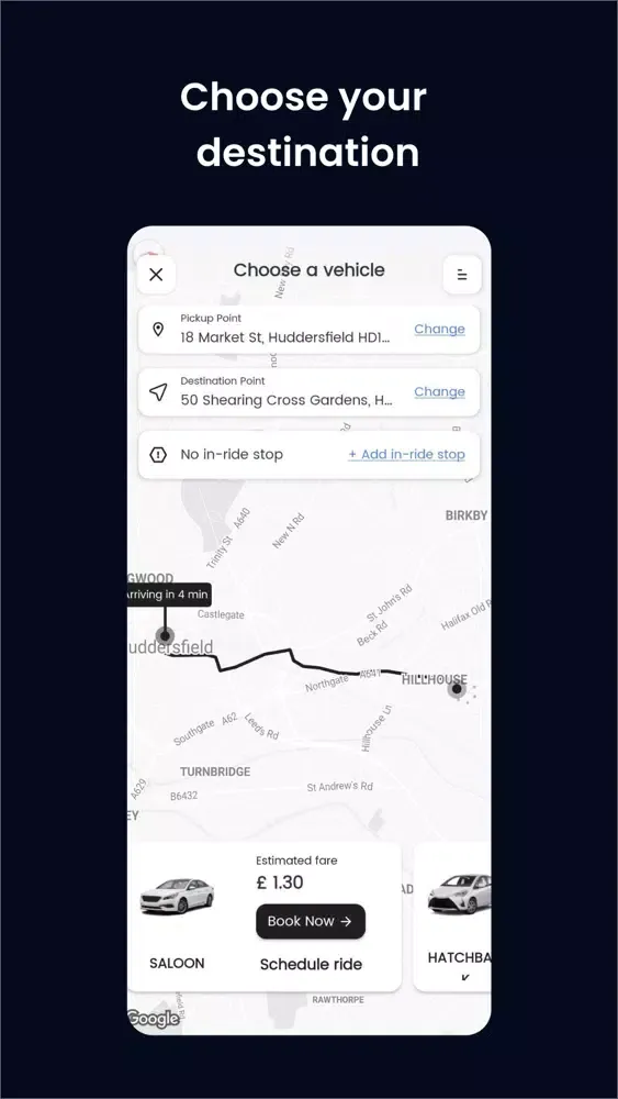 Capturas de tela do Bens Private Hire