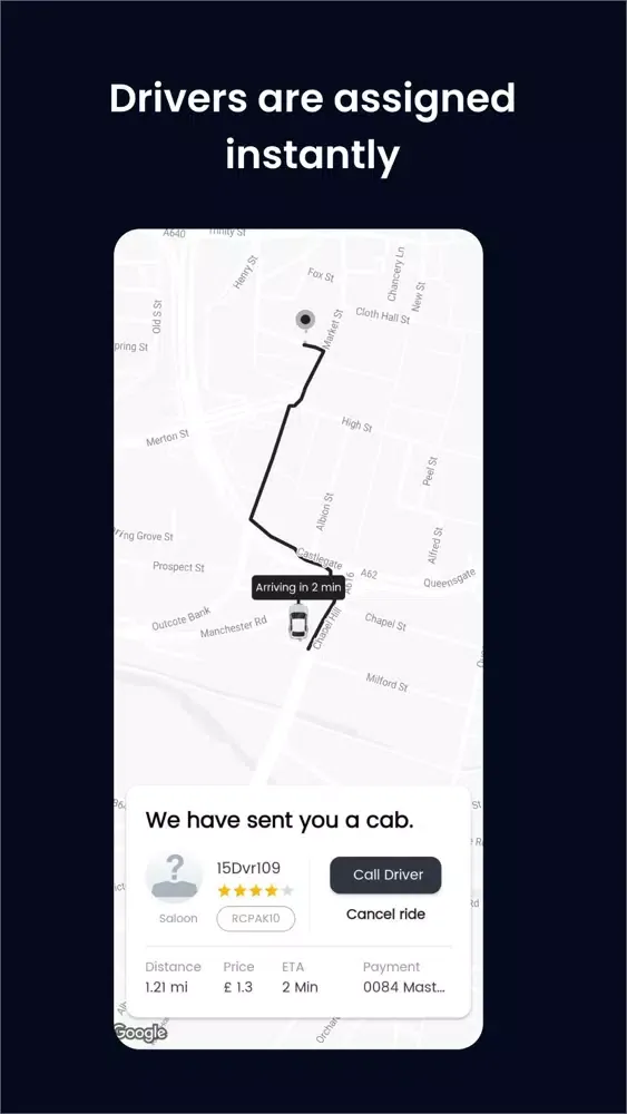 Capturas de tela do Bens Private Hire