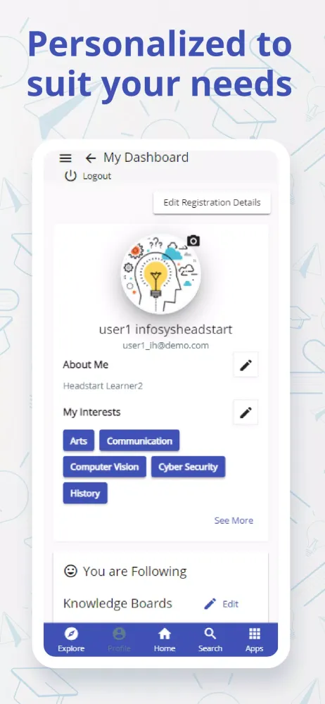Zrzuty ekranu Infosys Springboard