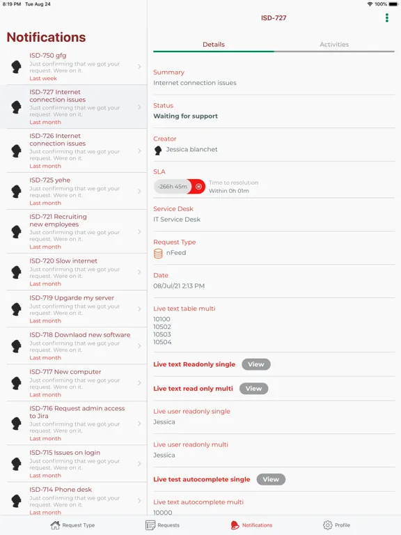 Tangkapan layar Pro-Expert - Portail iPad 