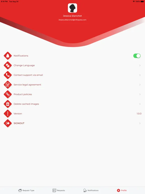 Tangkapan layar Pro-Expert - Portail iPad 